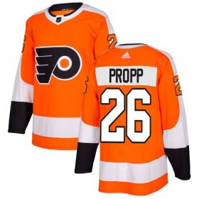 Wholesale Cheap Adidas Flyers #26 Brian Propp Orange Home Authentic Stitched NHL Jersey