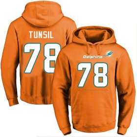 Wholesale Cheap Nike Dolphins #78 Laremy Tunsil Orange Name & Number Pullover NFL Hoodie