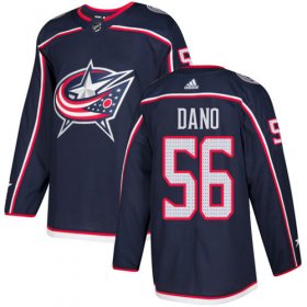 Wholesale Cheap Adidas Blue Jackets #56 Marko Dano Navy Blue Home Authentic Stitched NHL Jersey