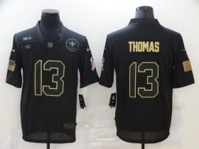 Wholesale Cheap Men\'s New Orleans Saints #13 Michael Thomas Black 2020 Salute To Service Stitched NFL Nike Limited Jersey
