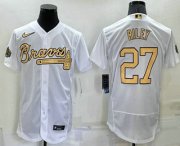 Wholesale Men's Atlanta Braves #27 Austin Riley White 2022 All Star Stitched Flex Base Nike Jersey