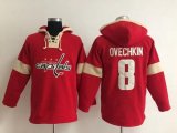 Wholesale Cheap Washington Capitals #8 Alex Ovechkin Red Pullover NHL Hoodie