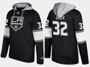 Wholesale Cheap Kings #32 Jonathan Quick Black Name And Number Hoodie