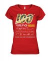 Wholesale Cheap Green Bay Packers 100 Seasons Memories Women's T-Shirt Red