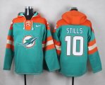 Wholesale Cheap Nike Dolphins #10 Kenny Stills Aqua Green Player Pullover NFL Hoodie