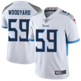 Wholesale Cheap Nike Titans #59 Wesley Woodyard White Men\'s Stitched NFL Vapor Untouchable Limited Jersey
