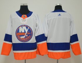 Wholesale Cheap Adidas Islanders Blank White Road Authentic Stitched NHL Jersey