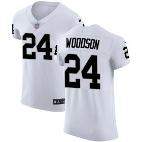 Wholesale Cheap Nike Raiders #24 Charles Woodson White Men\'s Stitched NFL Vapor Untouchable Elite Jersey