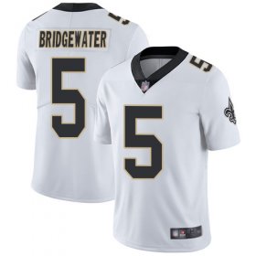Wholesale Cheap Nike Saints #5 Teddy Bridgewater White Men\'s Stitched NFL Vapor Untouchable Limited Jersey