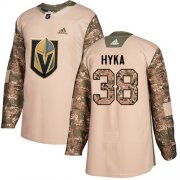 Wholesale Cheap Adidas Golden Knights #38 Tomas Hyka Camo Authentic 2017 Veterans Day Stitched NHL Jersey