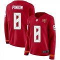 Wholesale Cheap Nike Buccaneers #8 Bradley Pinion Red Team Color Women's Stitched NFL Limited Therma Long Sleeve Jersey