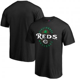 Wholesale Cheap Cincinnati Reds Majestic Forever Lucky T-Shirt Black