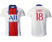 Wholesale Cheap Men 2020-2021 club Paris Saint-Germain away aaa version 18 white Soccer Jerseys