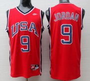 Wholesale Cheap 1984 Olympics Team USA #9 Michael Jordan Red Swingman Jersey