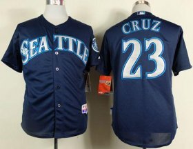 Wholesale Cheap Mariners #23 Nelson Cruz Navy Blue Cool Base Stitched MLB Jersey