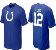 Wholesale Cheap Nike Indianapolis Colts #12 LUCK Name & Number NFL T-Shirt Blue