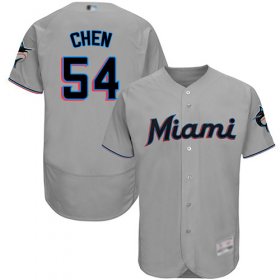 Wholesale Cheap marlins #54 Wei-Yin Chen Grey Flexbase Authentic Collection Stitched MLB Jersey