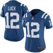Wholesale Cheap Nike Colts #12 Andrew Luck Royal Blue Women's Stitched NFL Limited Rush Jersey