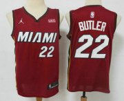 Wholesale Cheap Men's Miami Heat #22 Jimmy Butler Red 2020 Brand Jordan Swingman Stitched NBA Jersey With The NEW Sponsor Logo