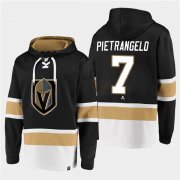 Wholesale Cheap Men's Vegas Golden Knights #7 Alex Pietrangelo Black All Stitched Sweatshirt Hoodie