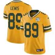 Wholesale Cheap Nike Packers #89 Marcedes Lewis Yellow Men's 100th Season Stitched NFL Limited Rush Jersey