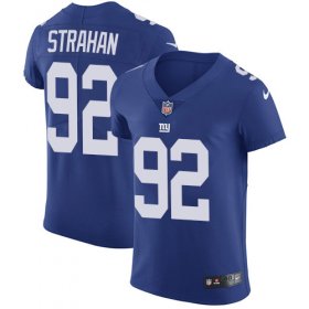 Wholesale Cheap Nike Giants #92 Michael Strahan Royal Blue Team Color Men\'s Stitched NFL Vapor Untouchable Elite Jersey