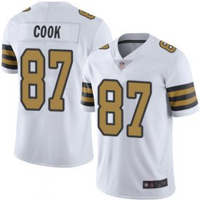 Wholesale Cheap Nike Saints #87 Jared Cook White Men\'s Stitched NFL Limited Rush Jersey