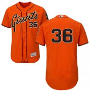 Wholesale Cheap Giants #36 Gaylord Perry Orange Flexbase Authentic Collection Stitched MLB Jersey