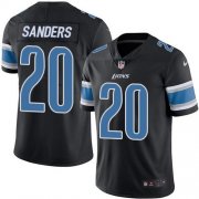 Wholesale Cheap Nike Lions #20 Barry Sanders Black Men's Stitched NFL Limited Rush Jersey