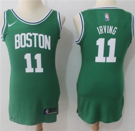 Wholesale Cheap Nike Boston Celtics #11 Kyrie Irving Green Women\'s NBA Swingman Icon Edition Jersey