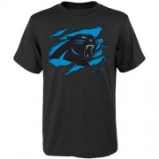 Wholesale Cheap Carolina Panthers Youth Ripped Off T-Shirt Black