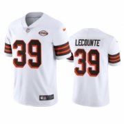 Wholesale Cheap Cleveland Browns 39 Richard Lecounte Nike 1946 Collection Alternate Vapor Limited NFL Jersey White