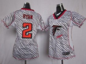 Wholesale Cheap Nike Falcons #2 Matt Ryan Zebra Women\'s Stitched NFL Elite Jersey