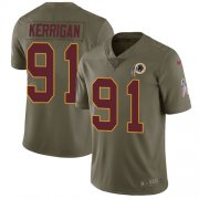 Wholesale Cheap Nike Redskins #91 Ryan Kerrigan Olive Men's Stitched NFL Limited 2017 Salute to Service Jersey