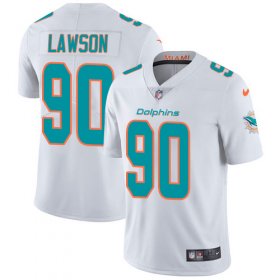 Wholesale Cheap Nike Dolphins #90 Shaq Lawson White Men\'s Stitched NFL Vapor Untouchable Limited Jersey