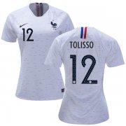 Wholesale Cheap Women's France #12 Tolisso Away Soccer Country Jersey