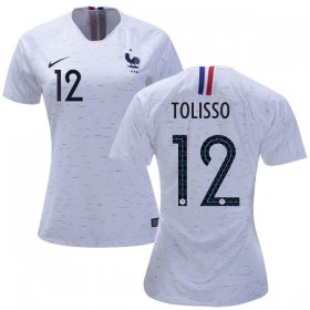 Wholesale Cheap Women\'s France #12 Tolisso Away Soccer Country Jersey