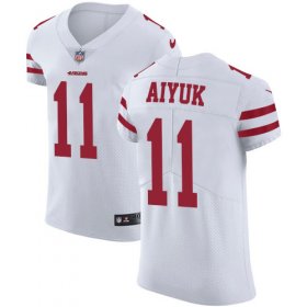 Wholesale Cheap Nike 49ers #11 Brandon Aiyuk White Men\'s Stitched NFL New Elite Jersey