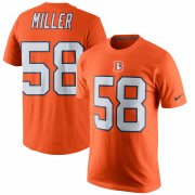 Wholesale Cheap Denver Broncos #58 Von Miller Nike Color Rush Player Pride Name & Number T-Shirt Orange