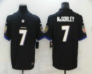 Wholesale Cheap Men's Baltimore Ravens #7 Trace McSorley Black 2020 Vapor Untouchable Stitched NFL Nike Limited Jersey