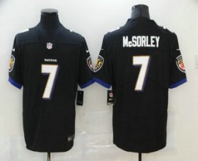 Wholesale Cheap Men\'s Baltimore Ravens #7 Trace McSorley Black 2020 Vapor Untouchable Stitched NFL Nike Limited Jersey