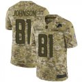 Wholesale Cheap Nike Lions #81 Calvin Johnson Camo Youth Stitched NFL Limited 2018 Salute to Service Jersey