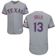 Wholesale Cheap Rangers #13 Joey Gallo Grey Flexbase Authentic Collection Stitched MLB Jersey