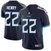 Wholesale Cheap Nike Titans #22 Derrick Henry Navy Blue Team Color Men's Stitched NFL Vapor Untouchable Limited Jersey