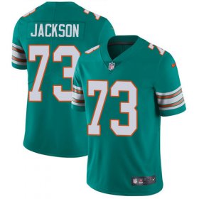 Wholesale Cheap Nike Dolphins #73 Austin Jackson Aqua Green Alternate Men\'s Stitched NFL Vapor Untouchable Limited Jersey