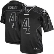 Wholesale Cheap Nike Raiders #4 Derek Carr Lights Out Black Men's Stitched NFL Elite Jersey