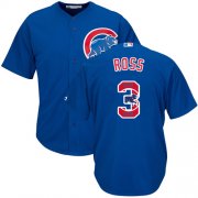 Wholesale Cheap Cubs #3 David Ross Blue Team Logo Fashion Stitched MLB Jersey