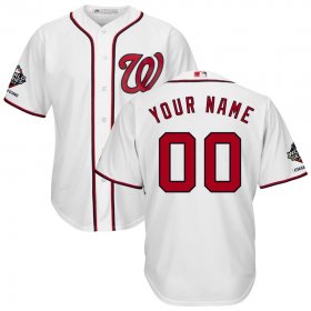 Wholesale Cheap Washington Nationals Majestic 2019 World Series Champions Home Official Cool Base Custom Jersey White