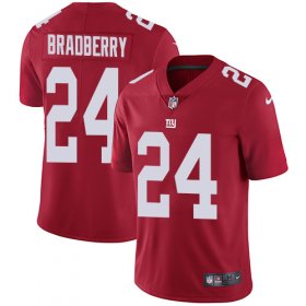 Wholesale Cheap Nike Giants #24 James Bradberry Red Alternate Men\'s Stitched NFL Vapor Untouchable Limited Jersey