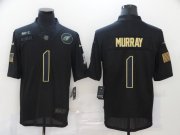 Wholesale Cheap Men's Arizona Cardinals #1 Kyler Murray Black 2020 Salute To Service Stitched NFL Nike Limited Jersey